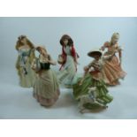 Collection of Wedgwood figurines inc. Red Riding Hood, Mary Had a Little Lamb etc (5)