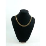 Ladies 9ct Gold Gents Curb necklace, 38g total weight