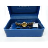 Boxed Ladies 9ct Gold Rotary wristwatch with baton dial, 18g total weight with movement