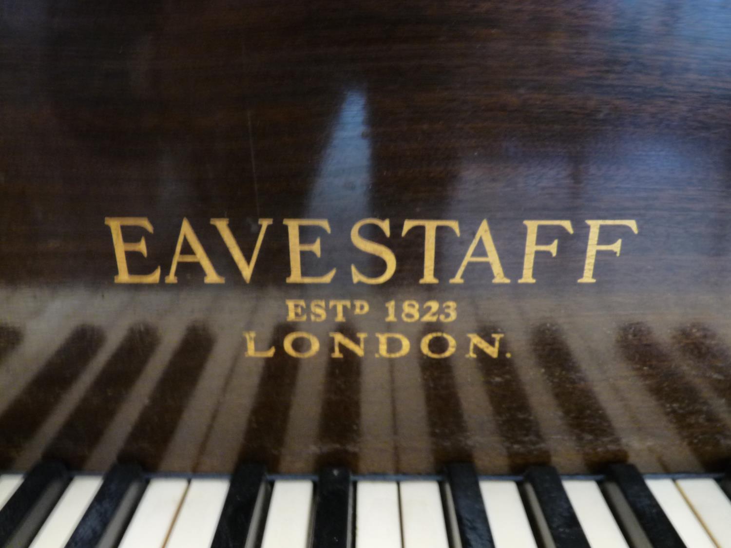 Eavestaff of London Mahogany Baby Grand Piano - Image 2 of 2