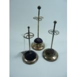 3 Silver Hatpin Holders Birmingham 1904, Birmingham 1919