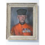 Angela Stones (1914-1995) Framed Oil on canvas 'Chelsea Pensioner'