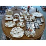 Large collection of Royal Albert Old Country Roses tableware inc. Servers, Cake stand etc