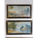 Pair of Hermann Rudishi Prints of Mediterranean scenes