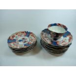 Collection of Japanese Imari Plates (10) and a Imari flower bowl