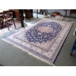 Blue Ground Keshan Carpet 3.00 x 2.00cm