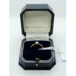 Ladies 18ct Yellow Gold Claw Set Diamond Solitaire Ring 0.25ct, H/I Si Estimated, 3.6g total weight.