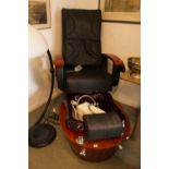 Interesting 20thC Massage Manicure chair with Water Pump