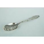 A Victorian diamond jubilee commemorative silver spoon decorated with key aspects of Victoria?s