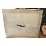 Gerald Coulson 'Solitude' Vickers Submarine Spitfire signed in Pencil. 71 x 56cm