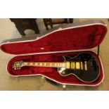 Good Quality Reproduction cased Gibson Les Paul Custom Black Widow 017160653 with Good Quality Case