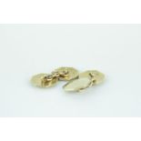 Pair of 9ct Gold Art Deco Style Cufflinks 6.4g total weight