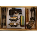 Boxed Hornby O Gauge Train set with Locomotive 82011 and Stock with Track.