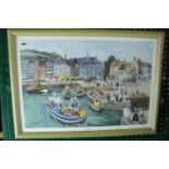 Margaret Loxton (b.1938), 'Honfleur' Signed Print 90 of 500. 56 x 38cm.