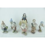 Lladro 'Snow White & The Seven Dwarfs' From the Disney Collection to include Snow White Model