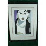 Patrick Nagel (1945 ? 1984), Framed and mounted print signed in Pencil and dated 1983. 61 x 80cm.