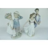 2 Lladro figures 'Puppy Love' Model 01001127 and 'Now and Forever' Model 01007642. Condition -