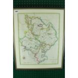 Good Quality Map of Huntingdonshire Engraved by J Cary, 40 x 52cm