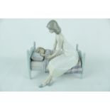 Lladro 'Sleep Tight' Figurine, Sculptor: Juan Coderch. Model 01005900, Introduced in 1992 and