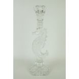 Waterford Crystal Seahorse design Candlestick, 27cm in Height
