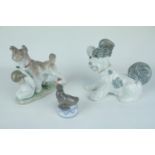3 Lladro figures 'Skye Terrier' Model 01004643, 'Balancing Act' Model 01005392 and 'Safe and