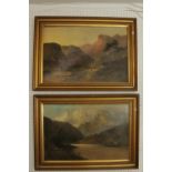 Francis E Jamieson (1885-1940), Pair of Gilt Gesso Framed Oil on canvas Paintings by Joel Owen. 75 x