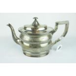Good Quality Silver Teapot with Chaised decoration and Ivory fitting to handle Dublin 1739 Maker