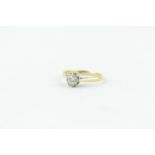Ladies 18ct Gold Diamond Solitaire Ring 0.20ct total, 2.5g total weight. Size K