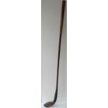 Auchterlonie St Andrews long nose putter, large lead backweight and horn sole guard. Shaft stamp