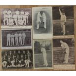Eight original cricket postcards including Lancashire Amateurs Champion Team 1904, Yorkshire
