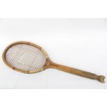 Genuine Ardeco fishtail tennis racket with original strings, 68cm in Length