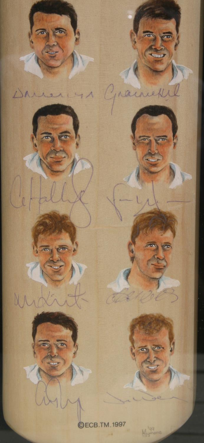 A limited edition of 20 (this numbered 3) hand painted images on a full size cricket bat of the - Image 4 of 4
