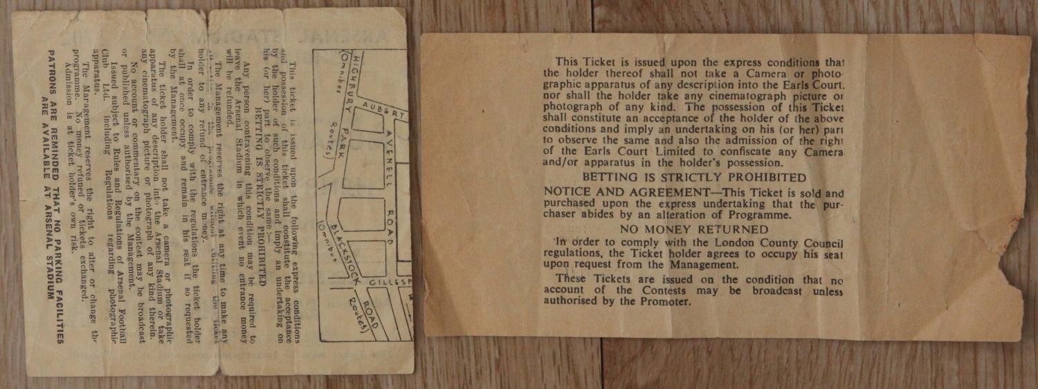 Earls Court World Heavyweight Championship 6 August 1966 ticket Muhammad Ali v Brian London & - Image 2 of 2