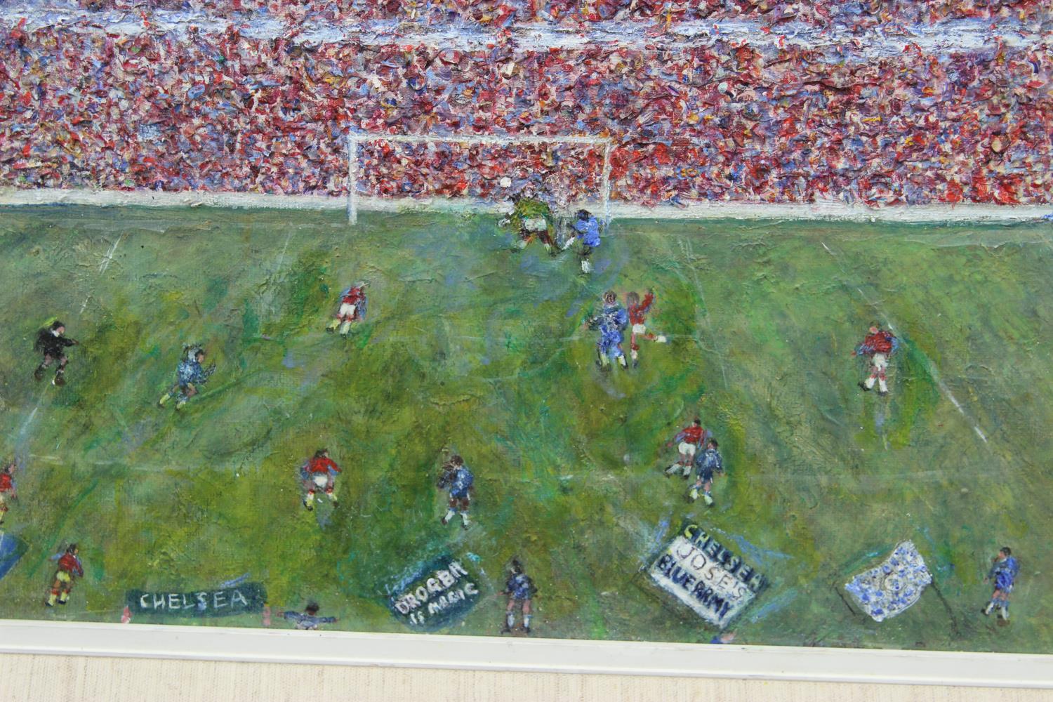 G Don Smith (Exhibited Arts Council, Whitechapel Gallery, etc Original acrylic "The Premiere League" - Image 2 of 2