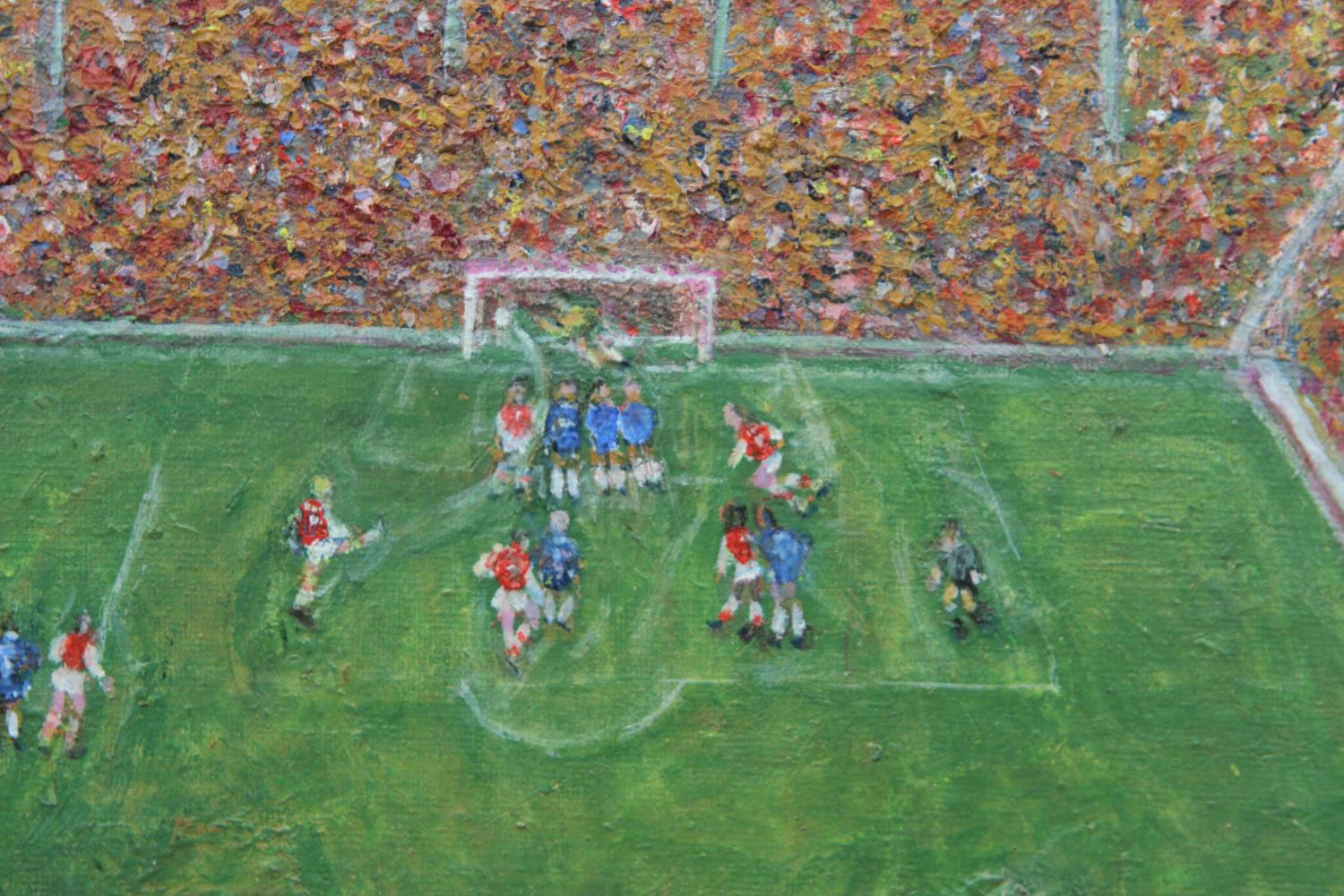 G Don Smith (Exhibited Arts Council, Whitechapel Gallery, etc) Original framed acrylic "Bergkamp - Image 5 of 5