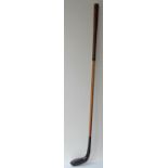 A high quality replica long nose scare neck putter. Hickory shaft, leather grip, lead backweight and