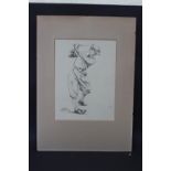 A scarce original sketch by Charles Ambrose of leading 1920-30's amateur golfer Noel Layton at the