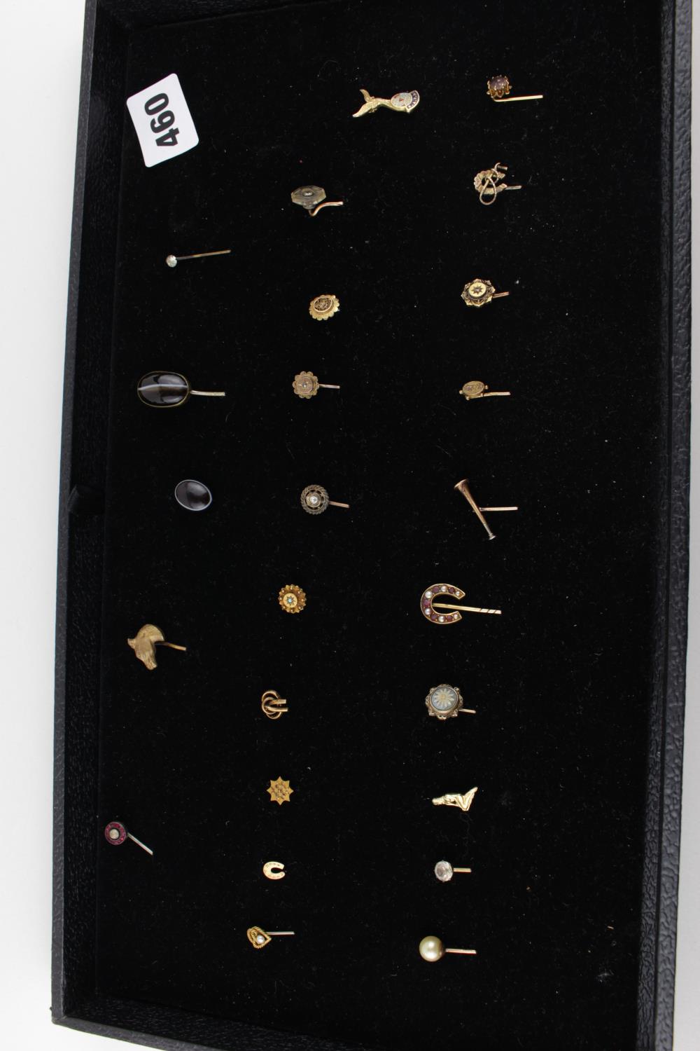 Collection of 9ct and other 19thC and Edwardian Stick Pins (25)