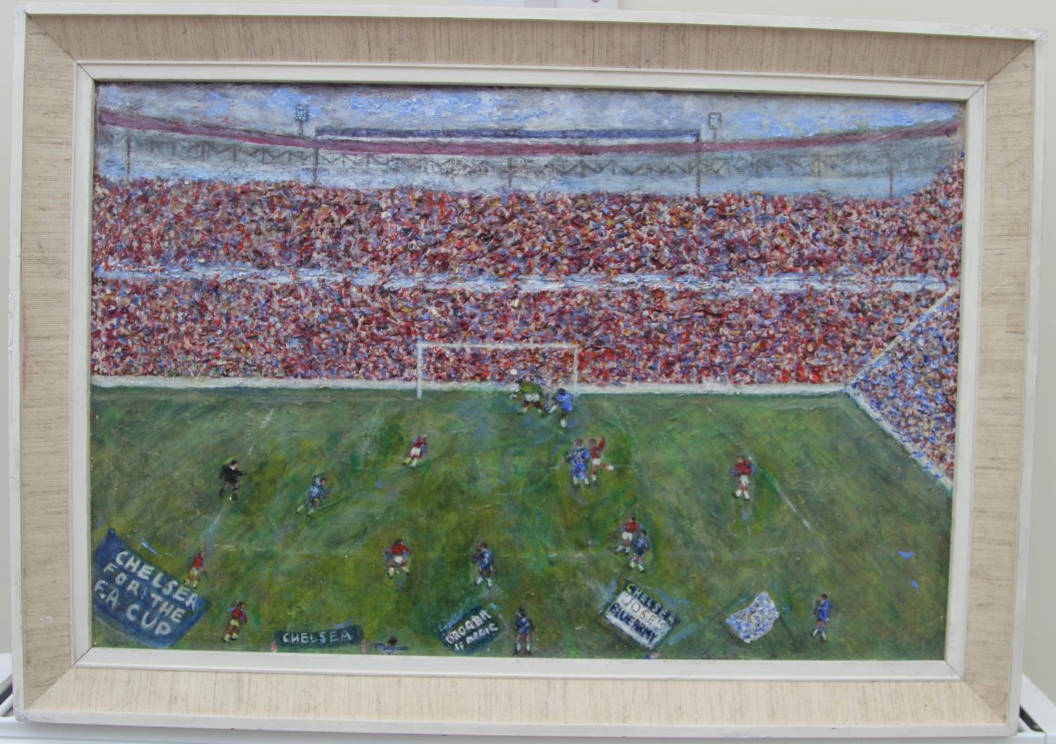 G Don Smith (Exhibited Arts Council, Whitechapel Gallery, etc Original acrylic "The Premiere League"