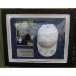 Colin Montgomerie bespoke framed and personally signed specila edition Ryder Cup 2010 baseball cap.