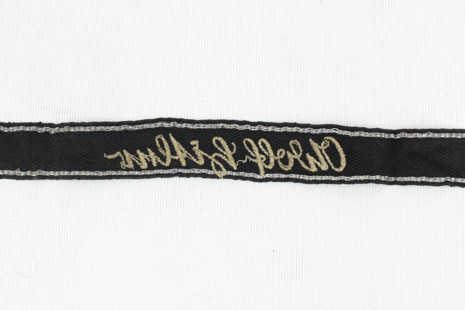 German Third Reich Adolf Hitler Cuff Title with Factory Error to script ...