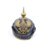 Pickelhaube, Model 1895 Prussian Mannschaften (Other Ranks) with leather chinstrap with some later