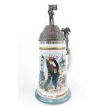 Reproduction Kaiserliche Marine, (Imperial Navy) Beer Stein Hochree - Torpedoboots - Flottile