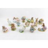 Collection of 13 Beswick Beatrix Potter Figurines mostly with brown backstamps