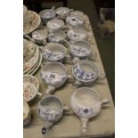 Collection of 19thC and later Onion pattern Invalid and Baby Feeders