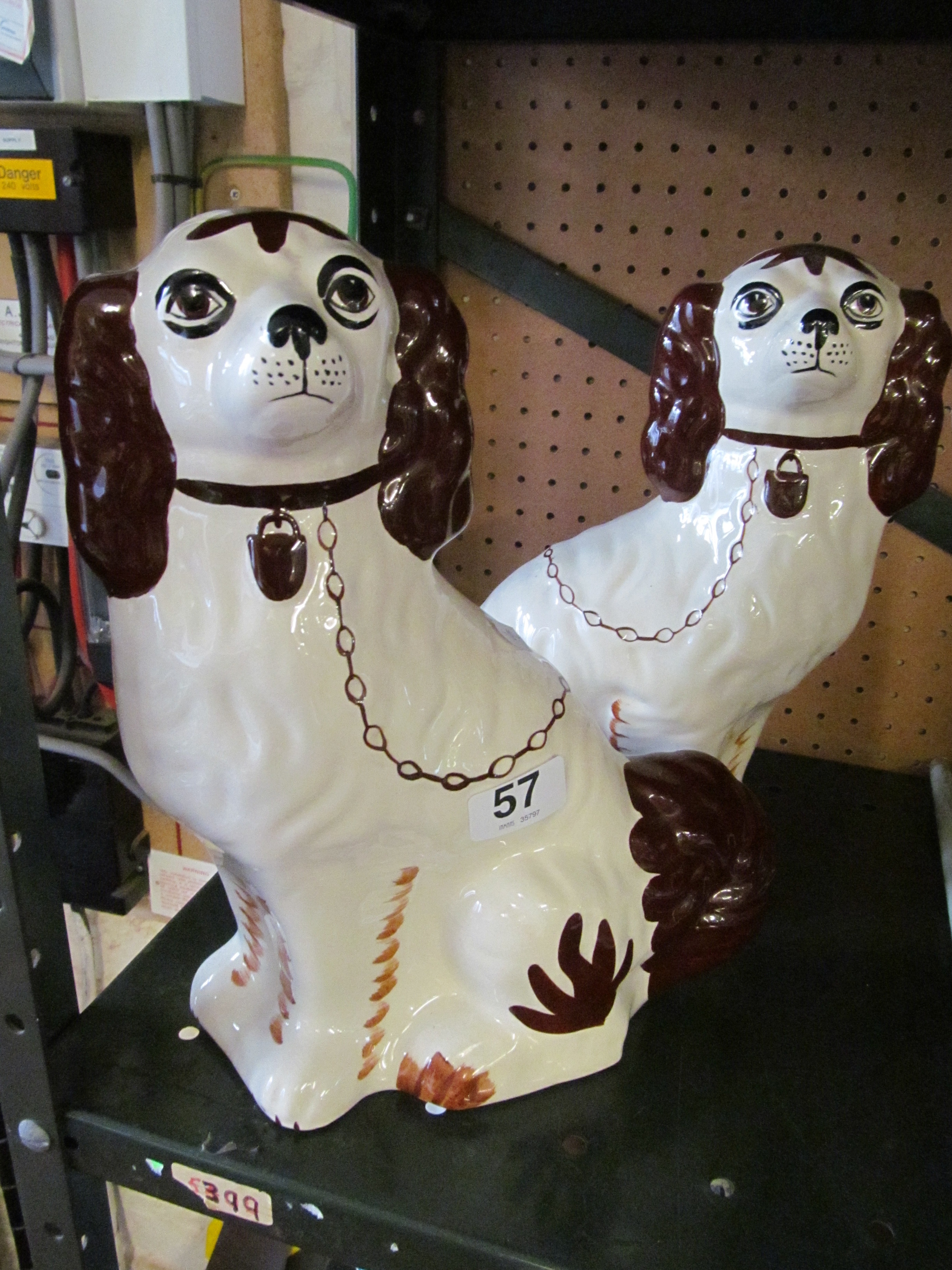 A pair of Staffordshire dogs