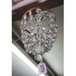 A basket chandelier