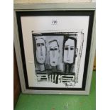 Two prints relating to Ned Kelly 'The Boys' and Kelly family signed.