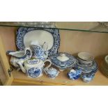 Some blue and white china