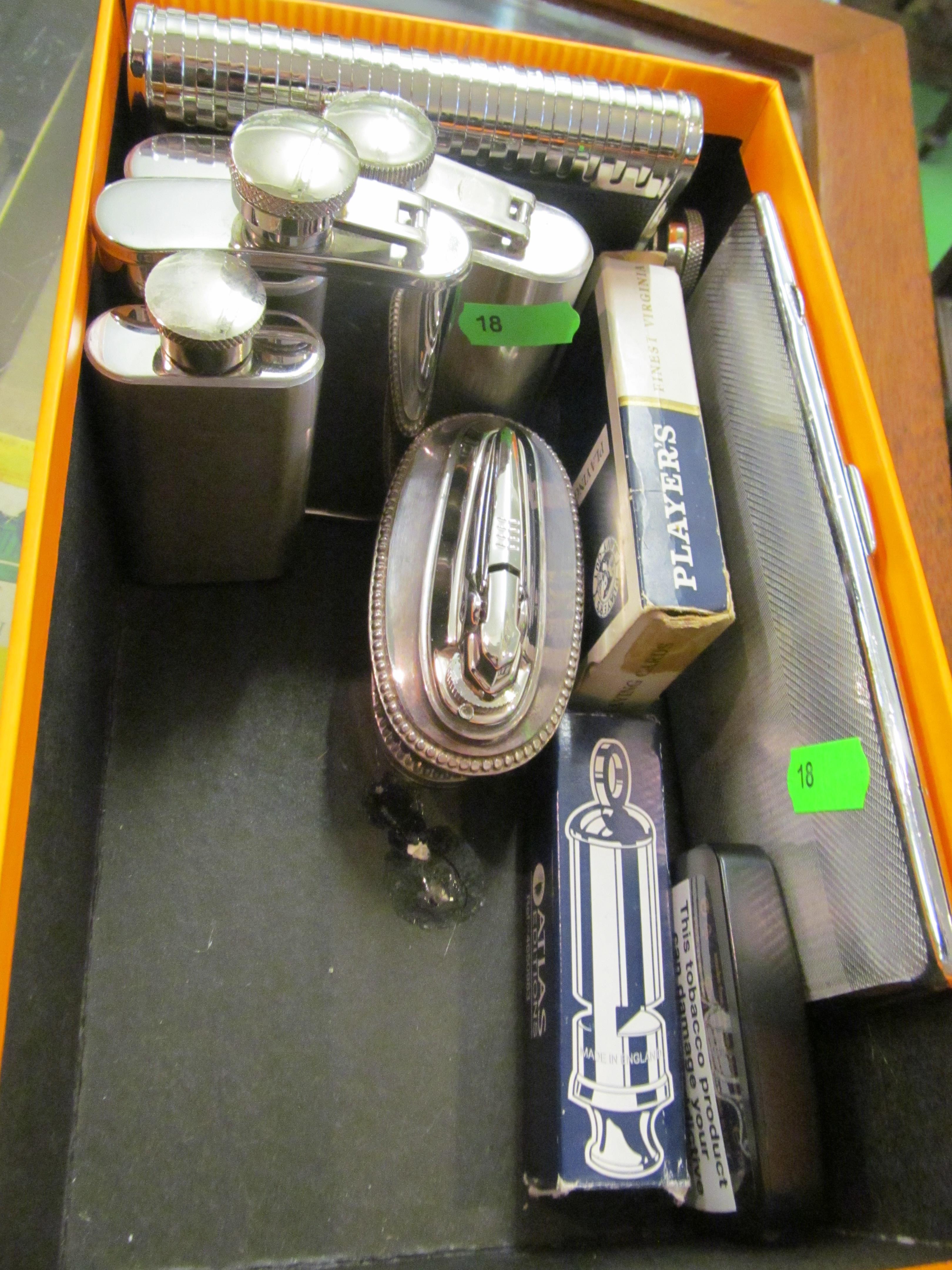 Some hip flasks, cigarette lighters and related items - Image 3 of 3